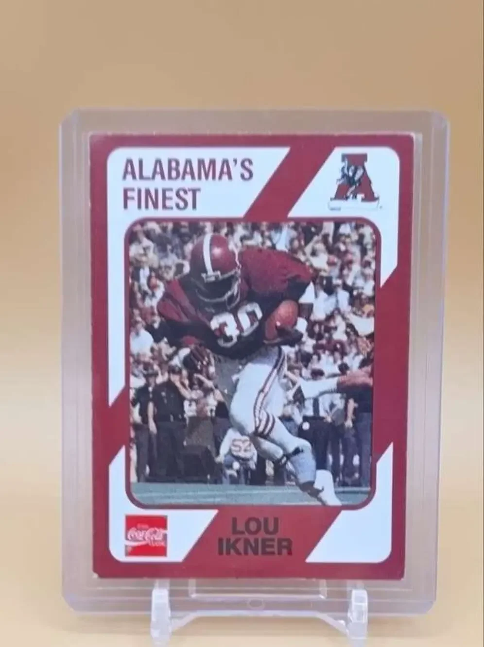 1989 Collegiate Collection Coke Alabama Crimson Tide (580) #495 Lou Ikner Card